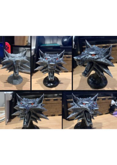 HJS8219NZJSK-The Witcher Kurt Kafası Figür Standlı 14cm