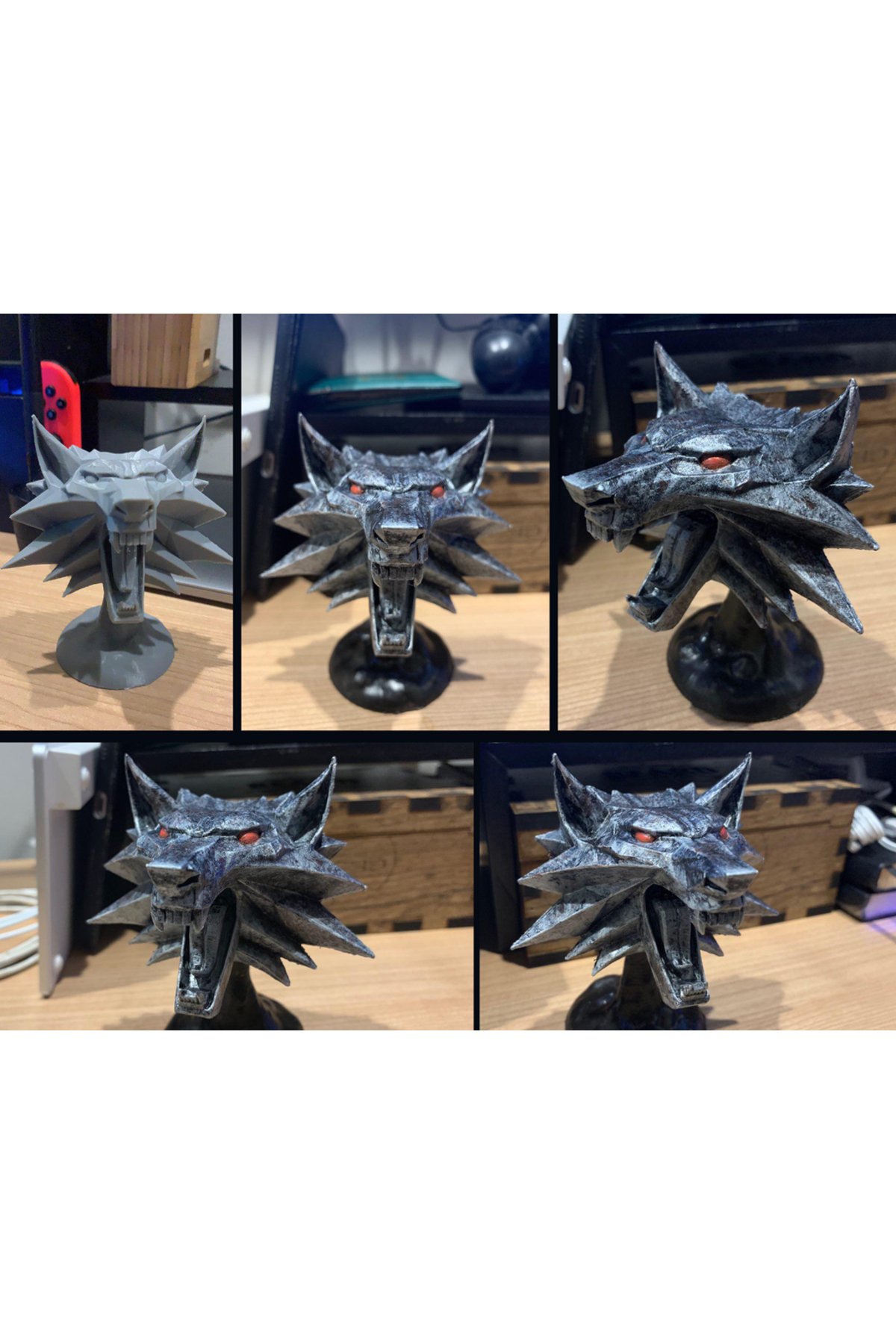 HJS8219NZJSK-The Witcher Kurt Kafası Figür Standlı 14cm