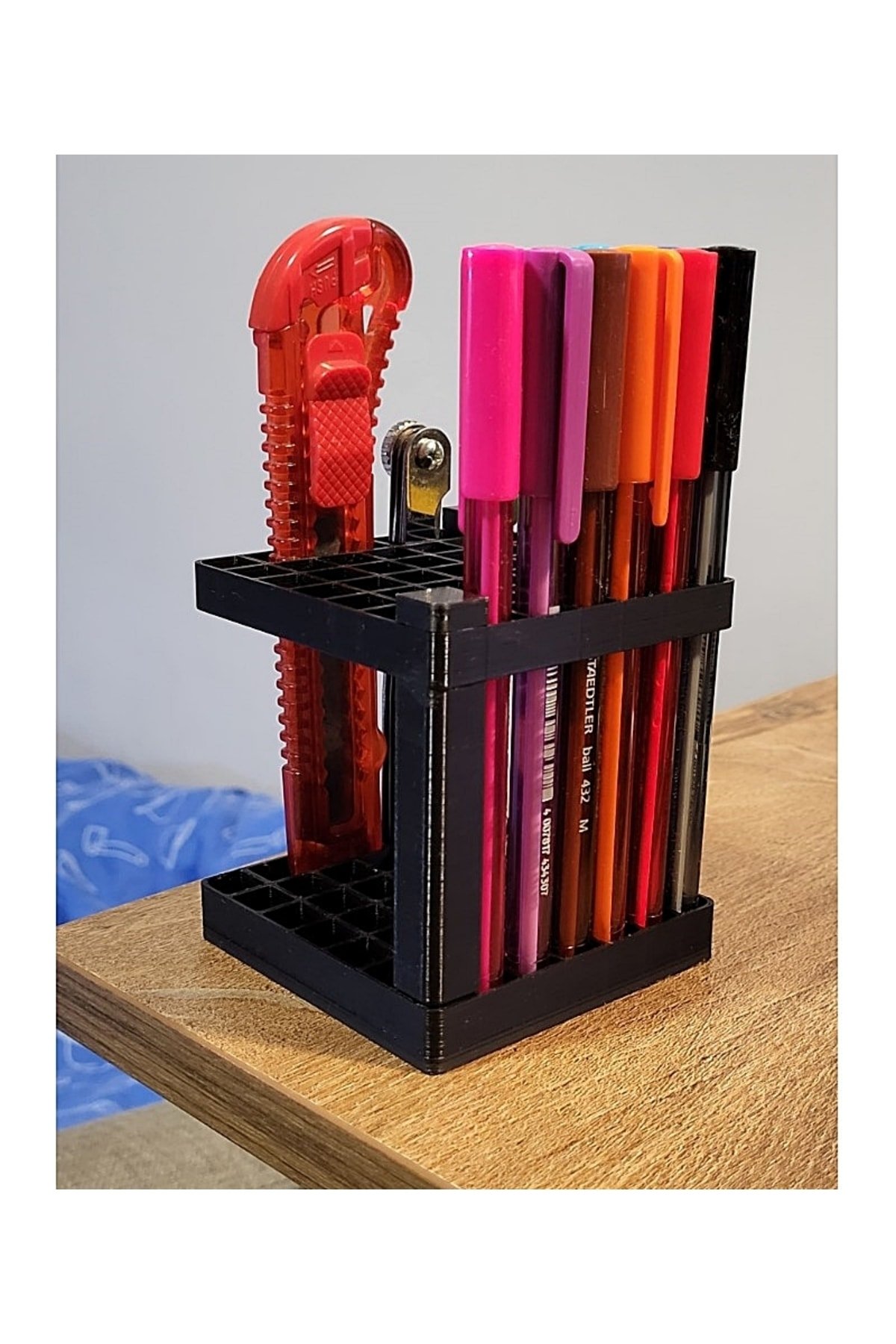 Kubik Model Fırça Ve Kalem Standı 10 Cm - Görsel 2