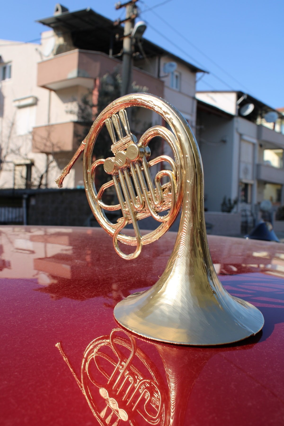 Hımym Gold Fransız Kornosu Biblo Büst Figür 16 Cm - Görsel 3