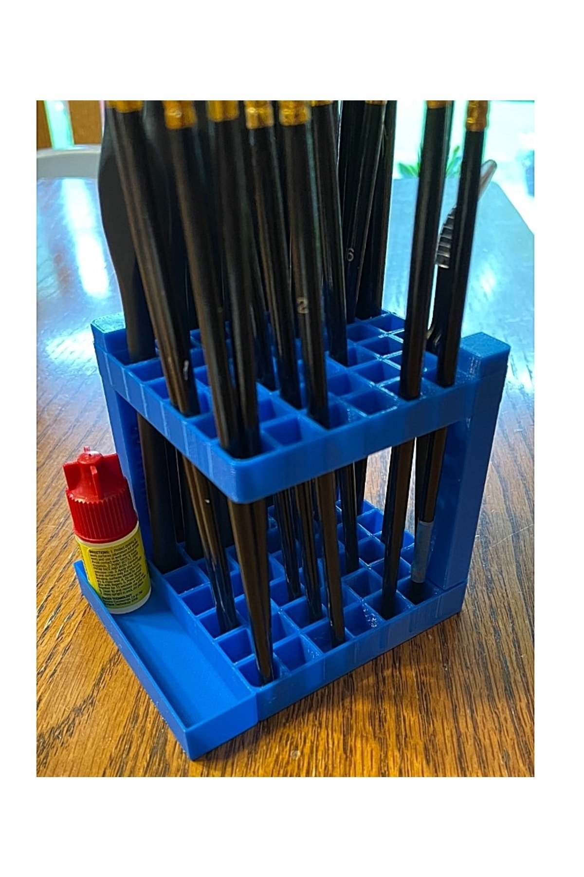 Kubik Model Fırça Ve Kalem Standı 10 Cm - Görsel 3